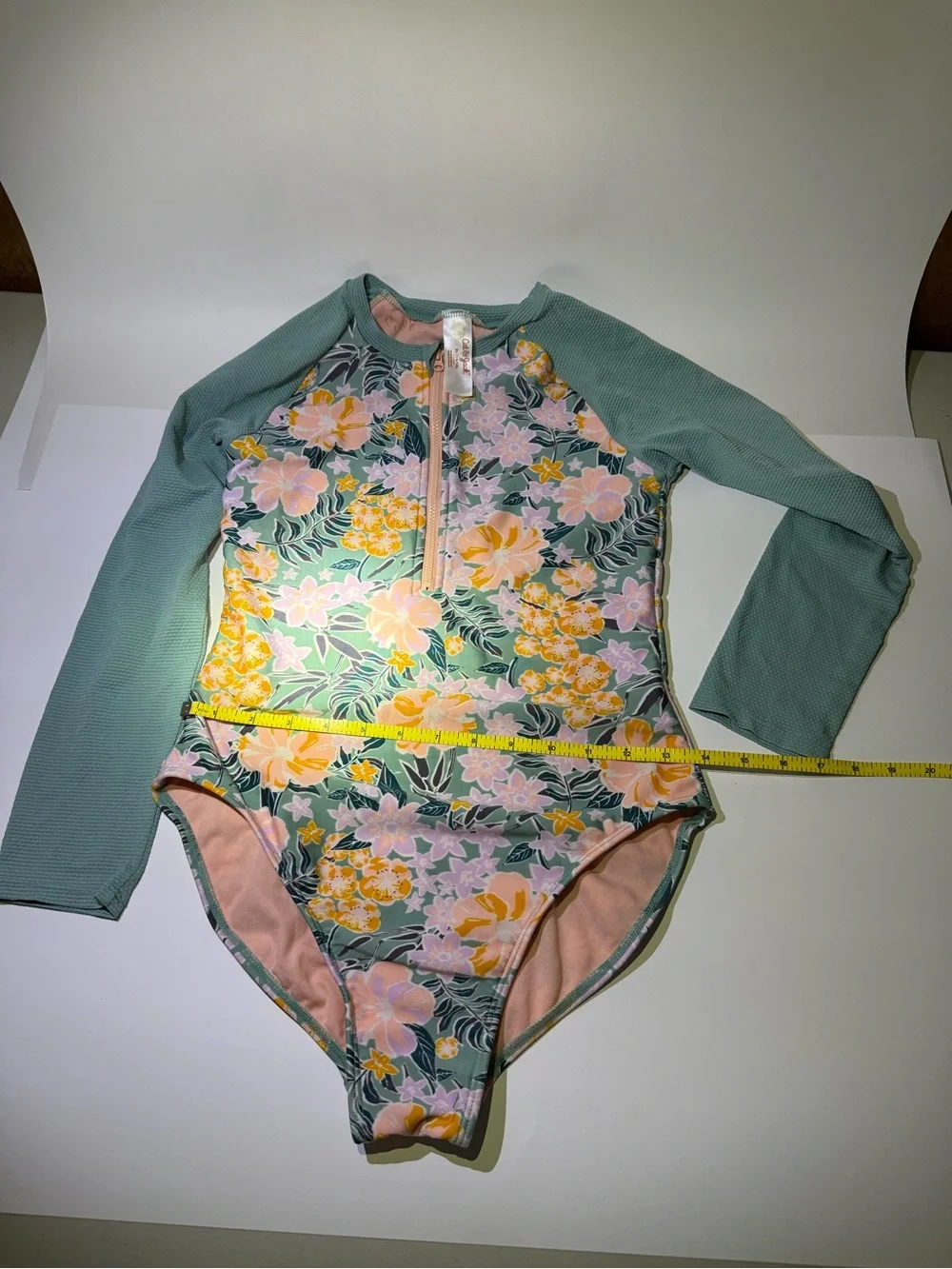 3 Girls Floral Swimsuits -Lands End, Gap, Cat & Jack, 1 Tankini, 2   1-pc suits